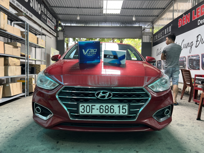 Độ đèn nâng cấp ánh sáng Nâng cấp bi V30 Ultra và F10 2.0 cho Hyundai Accent